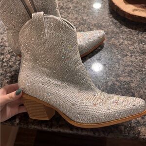 Rhinestone Ankle Boots